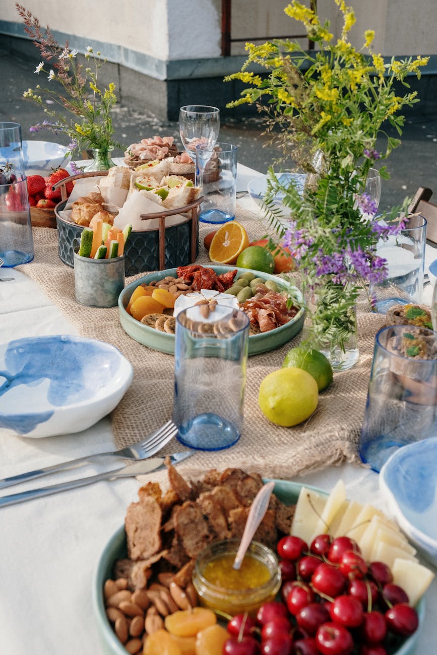 pexels-photo-4877840 clear drinking glass beside white ceramic bowl with food